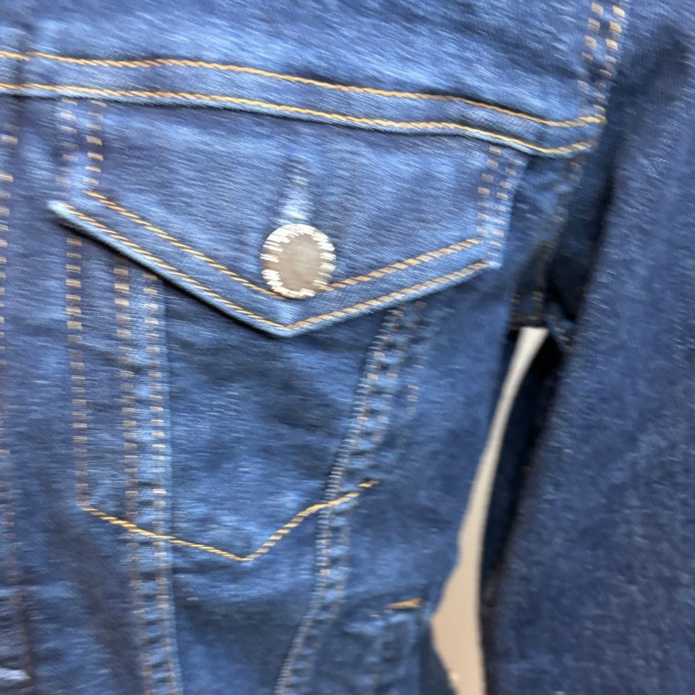H&M Dark Blue cropped Jean Jacket - Picture 3 of 12